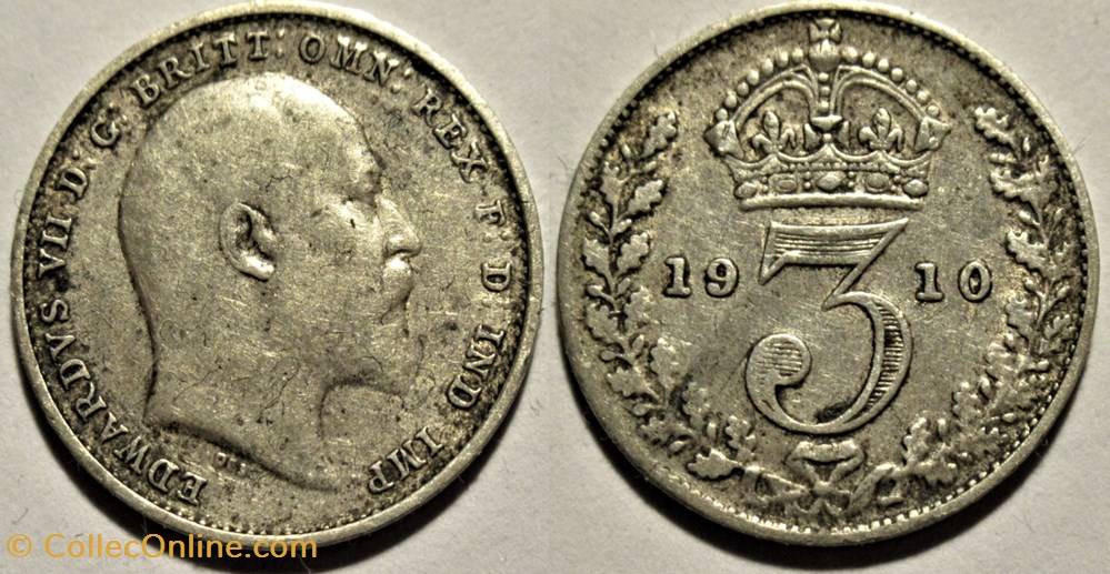 Edward VII - 3 Pence 1910 - United Kingdom monnaies monde royaume edward vii 3 pence 1910 united kingdom