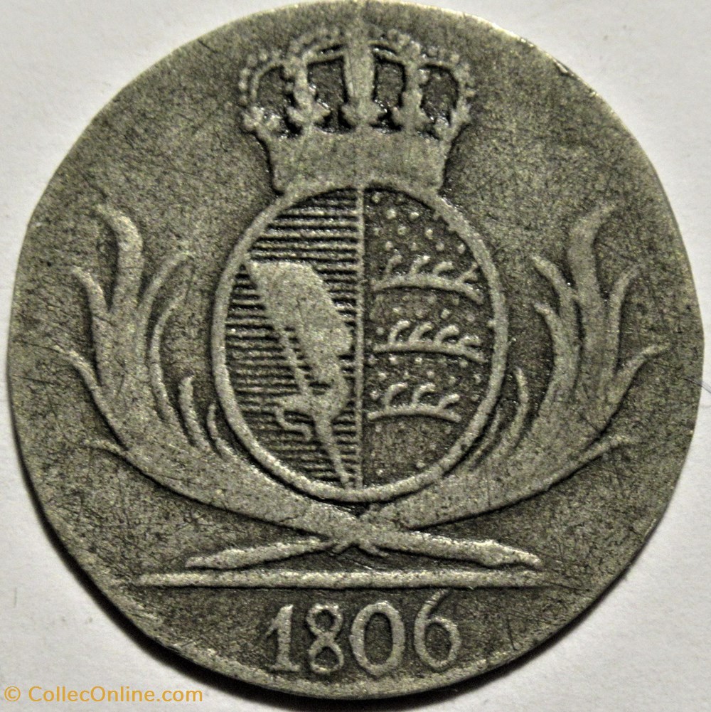 Friedrich I - 6 Kreuzer 1806 - Kingdom of Württemberg monnaies europe medievale a saint empire romain germanique friedrich i 6 kreuzer 1806 kingdom of wurttemberg