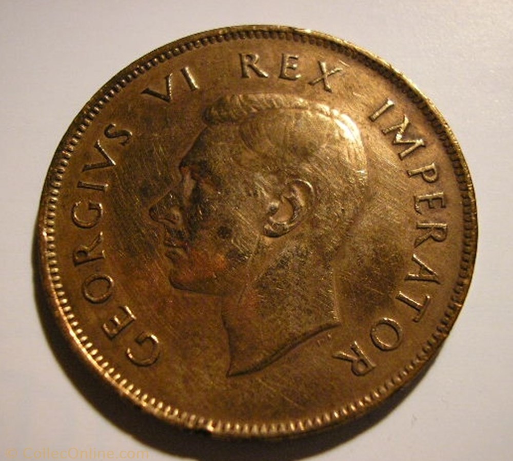 George VI - One Penny 1943 - South Africa monnaie monde afrique du sud george vi one penny 1943 south africa