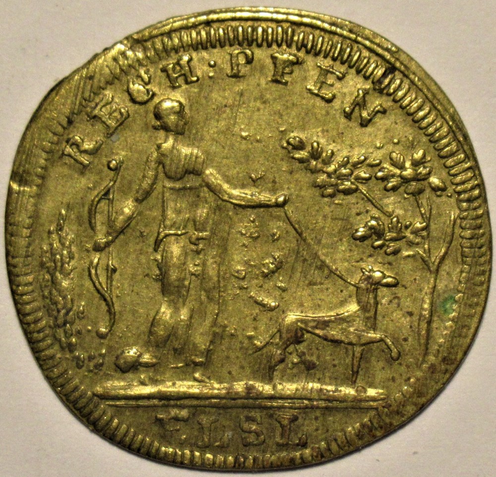 Minerva - Rechenpfennig Nürnberg, c.1783 by Lauer (variety) monnaies paranumismatique jetons poids minerva rechenpfennig nurnberg c 1783 by lauer variety