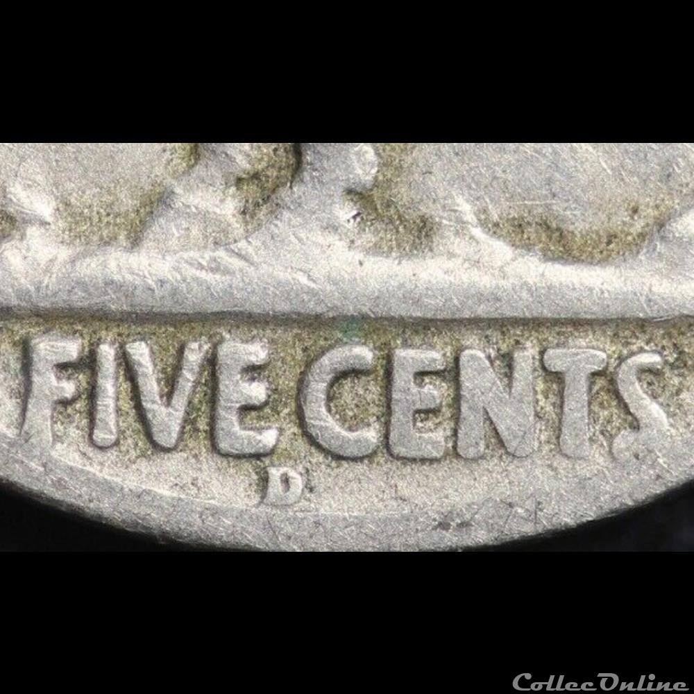 1928 Denver 5 Cents - Variety Repunched Mint 3 monnaie monde etat uni 1928 denver 5 cents variety repunched mint