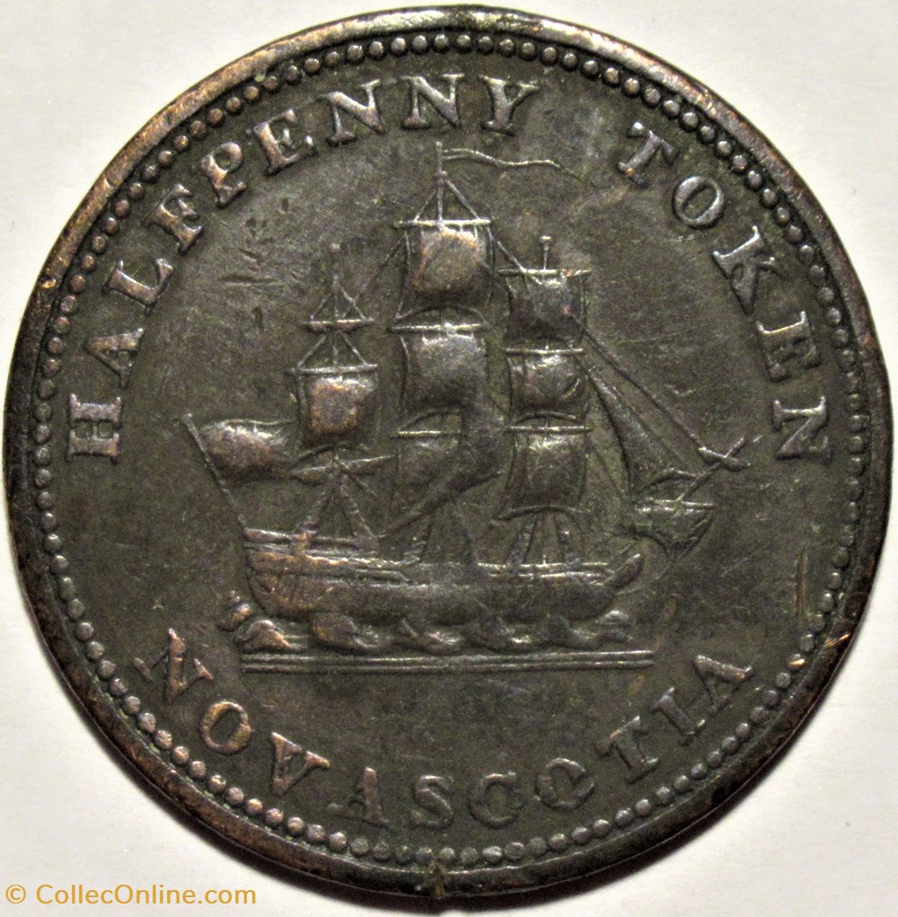 Nova Scotia 1815 HalfPenny - Starr & Shannon Token monnaies monde canada nova scotia 1815 halfpenny starr shannon token