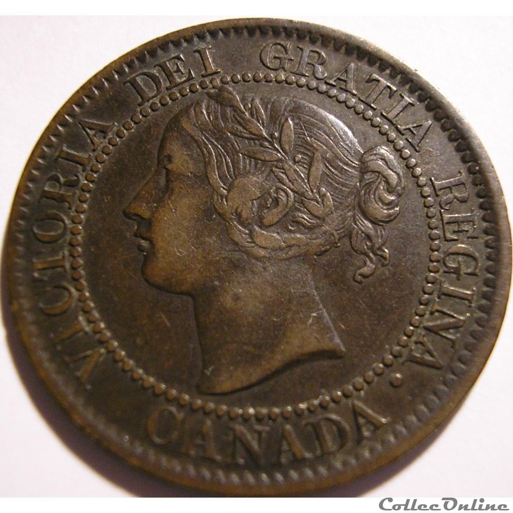 Victoria - One Cent 1859 monnaie monde canadum victoria one cent 1859