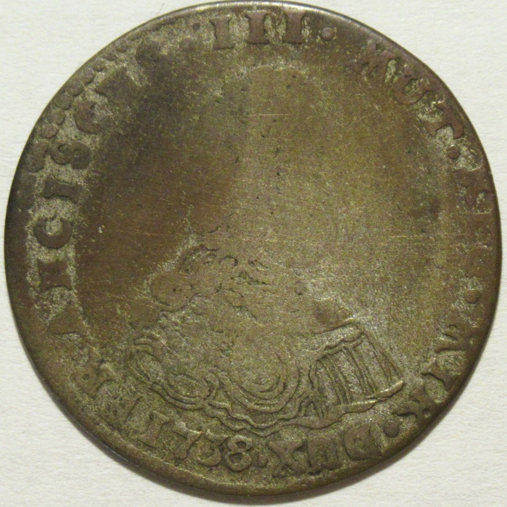 1738 Ducato di Modena, 1/2 Lira / 10 Soldi - Francesco III d'Este monnaies monde italie 1738 ducato di modena 1 2 lira 10 soldi francesco iii este