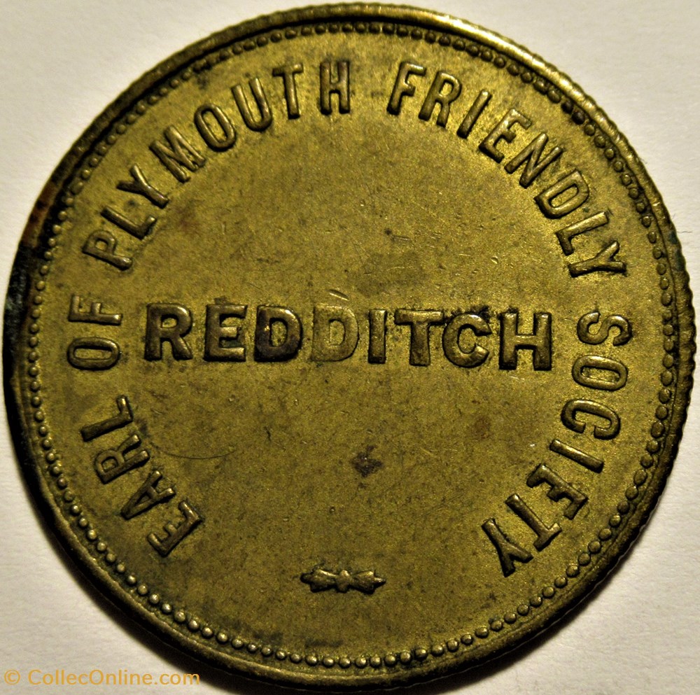 Three Pence Redditch Inn Token 19th. - Plymouth Society 3 monnaies jetons mereaux three pence redditch inn token 19th plymouth society