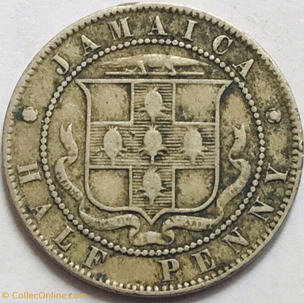 monnaie monde jamaique victoria half penny 1899 jamaica island