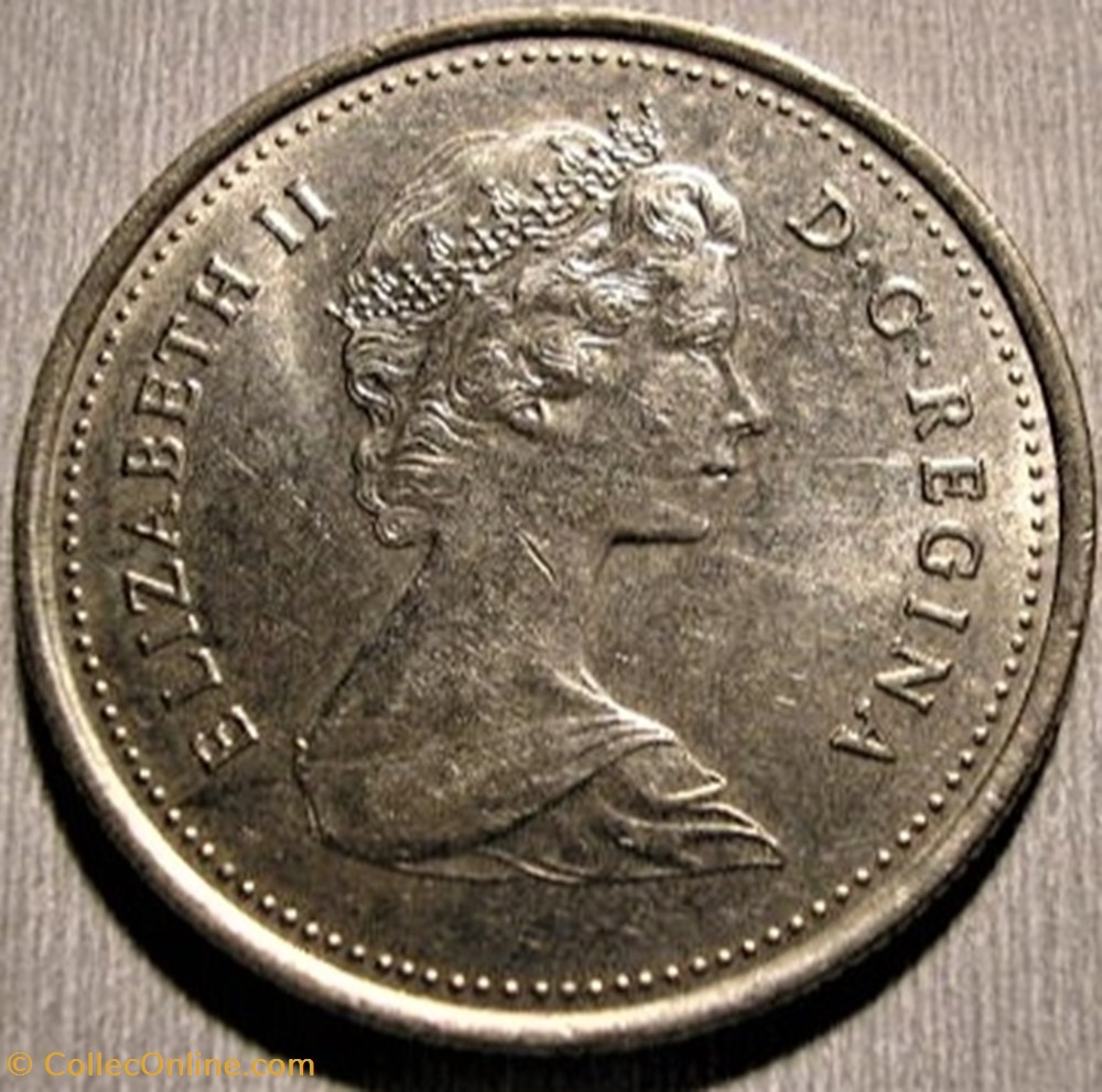 monnaie monde canadum elizabeth ii 25 cents 1986