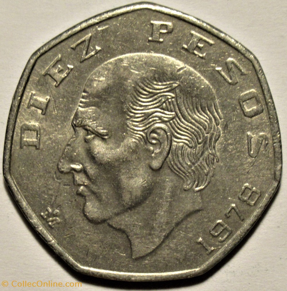 México 1978 - 10 Pesos, M. Hidalgo Costilla- E.U Mexicanos monnaies monde mexique mexico 1978 10 pesos m hidalgo costilla e u mexicanos