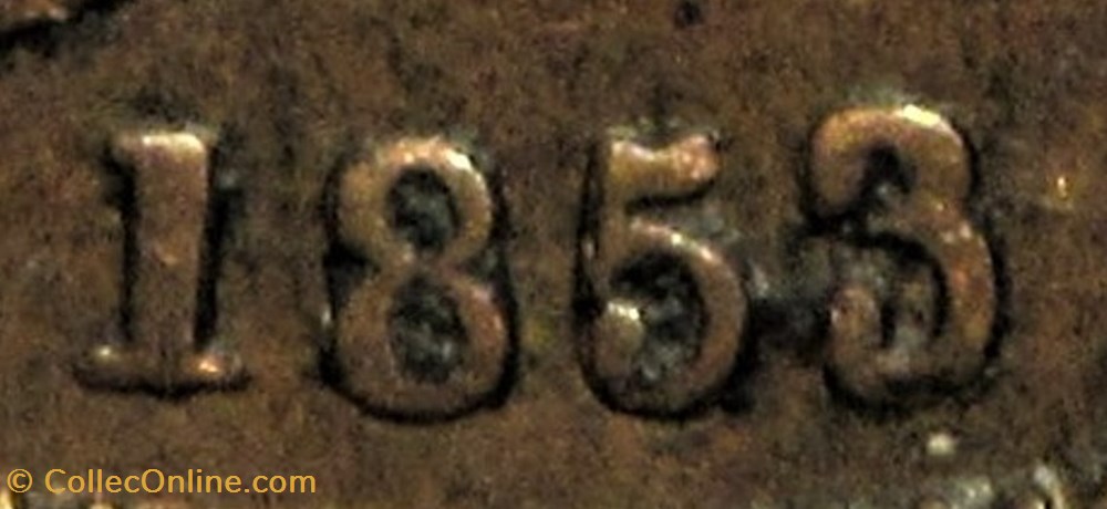 Victoria - One Penny 1853/2 - Kingdom of Great Britain (ex.2) Overdate monnaies monde royaume uni victoria one penny 1853 2 kingdom of great britain ex 2 overdate