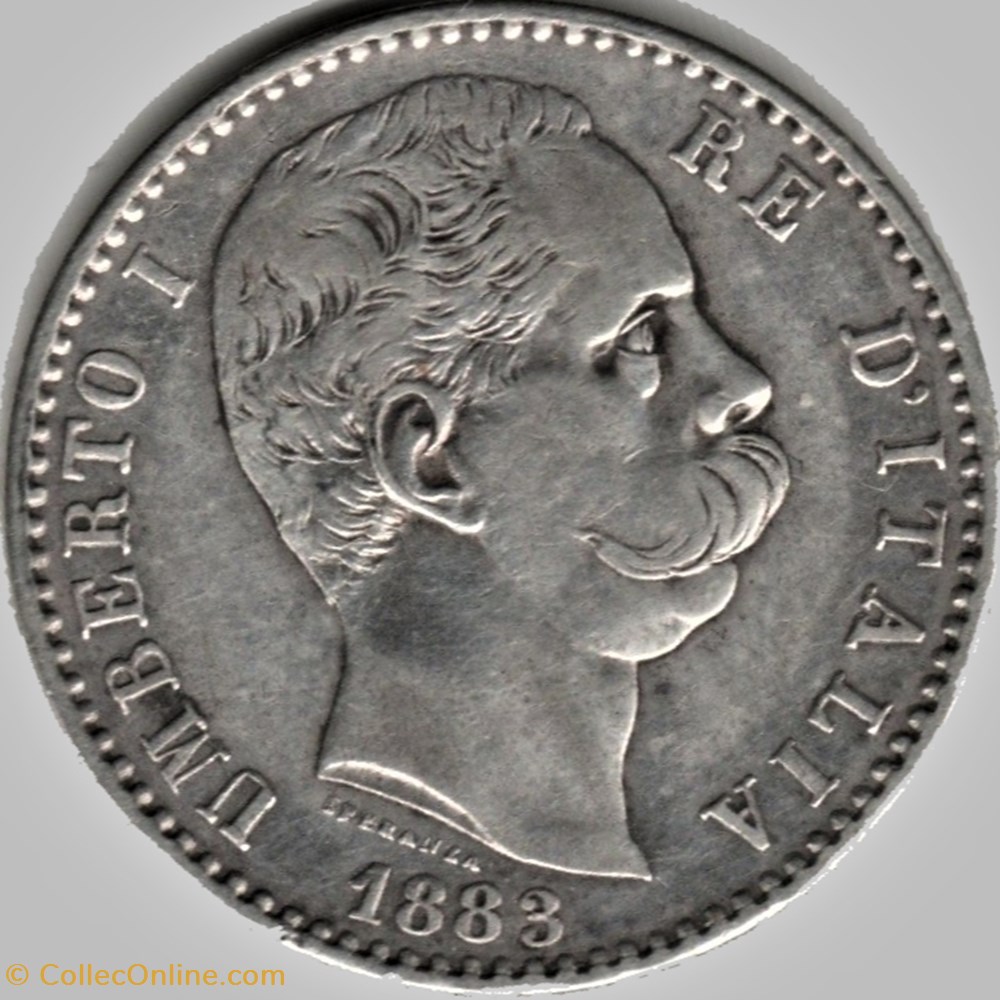 monnaies monde italie 1883 regno italia 2 lire roma umberto i