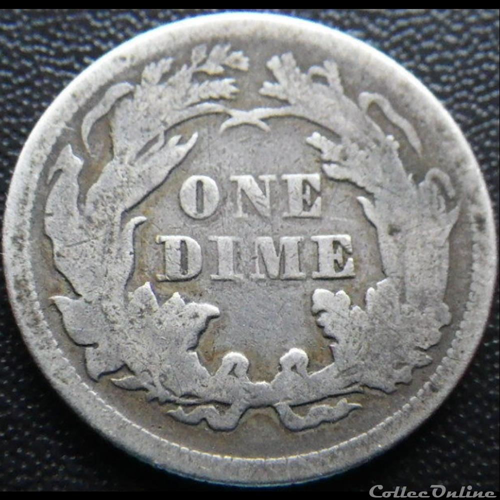 monnaie monde etat uni 1869 dime 10 cents
