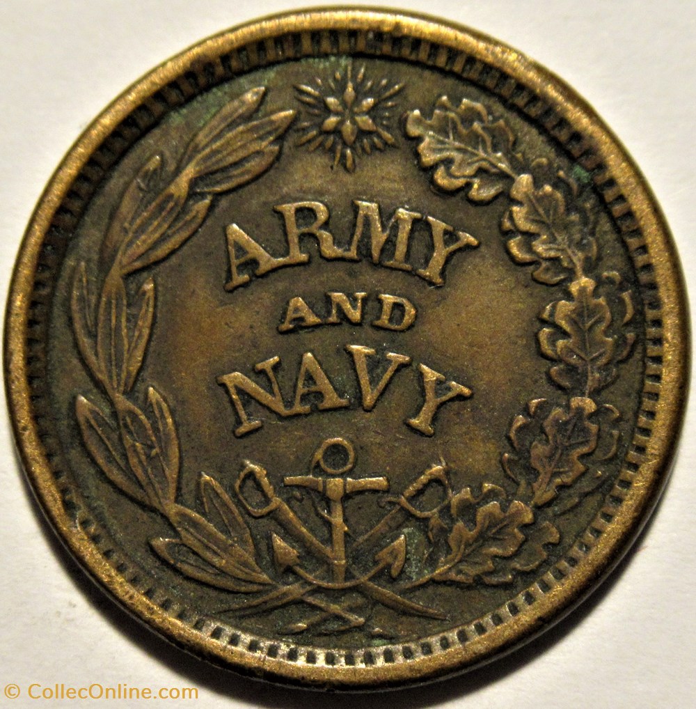 Civil War, Patriotic Token 1863 - The Federal Union 2 monnaies jetons mereaux civil war patriotic token 1863 the federal union