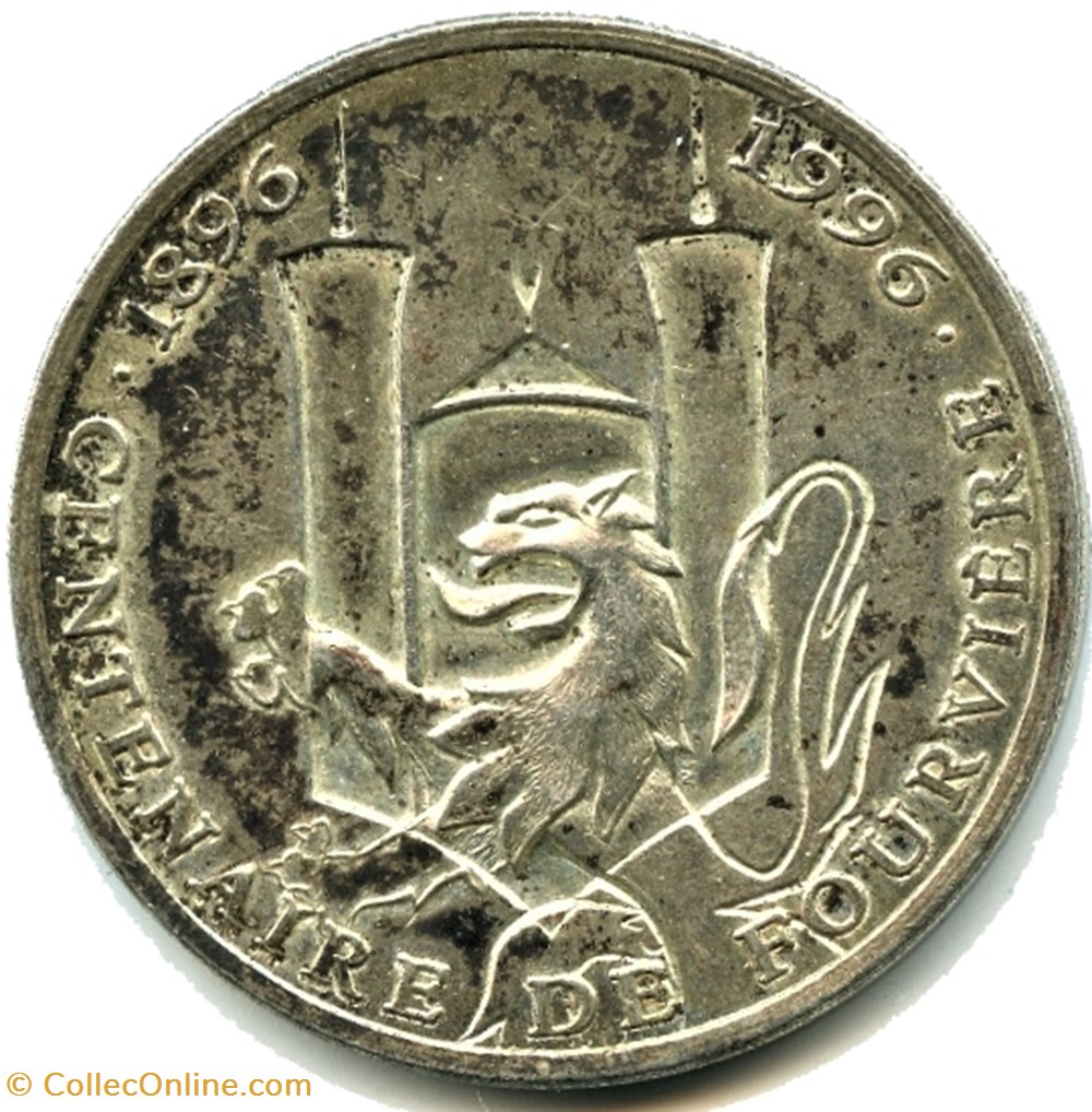 monnaies france modernes 1896 1996 centenaire de fourviere euros des villes 25 euro cite de lyon