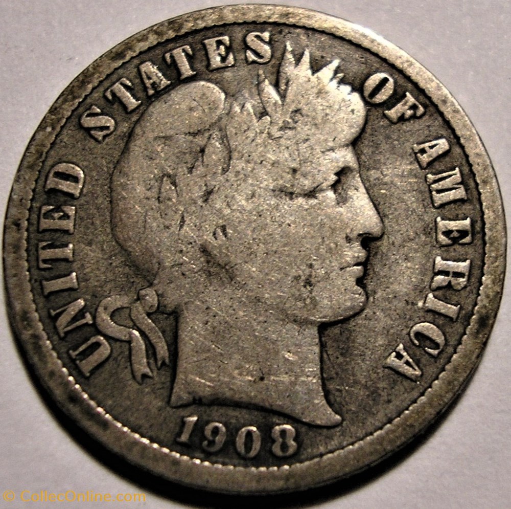 1908 San Francisco Dime monnaies monde etats unis 1908 san francisco dime