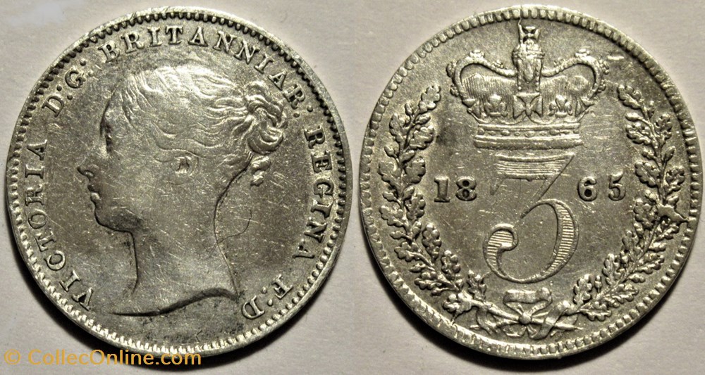 Victoria - 3 Pence 1865 - Kingdom of Great Britain monnaies monde royaume uni victoria 3 pence 1865 kingdom of great britain