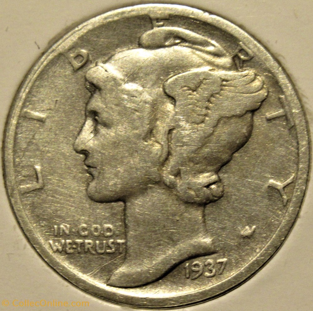 1937 Dime monnaies monde etats unis 1937 dime