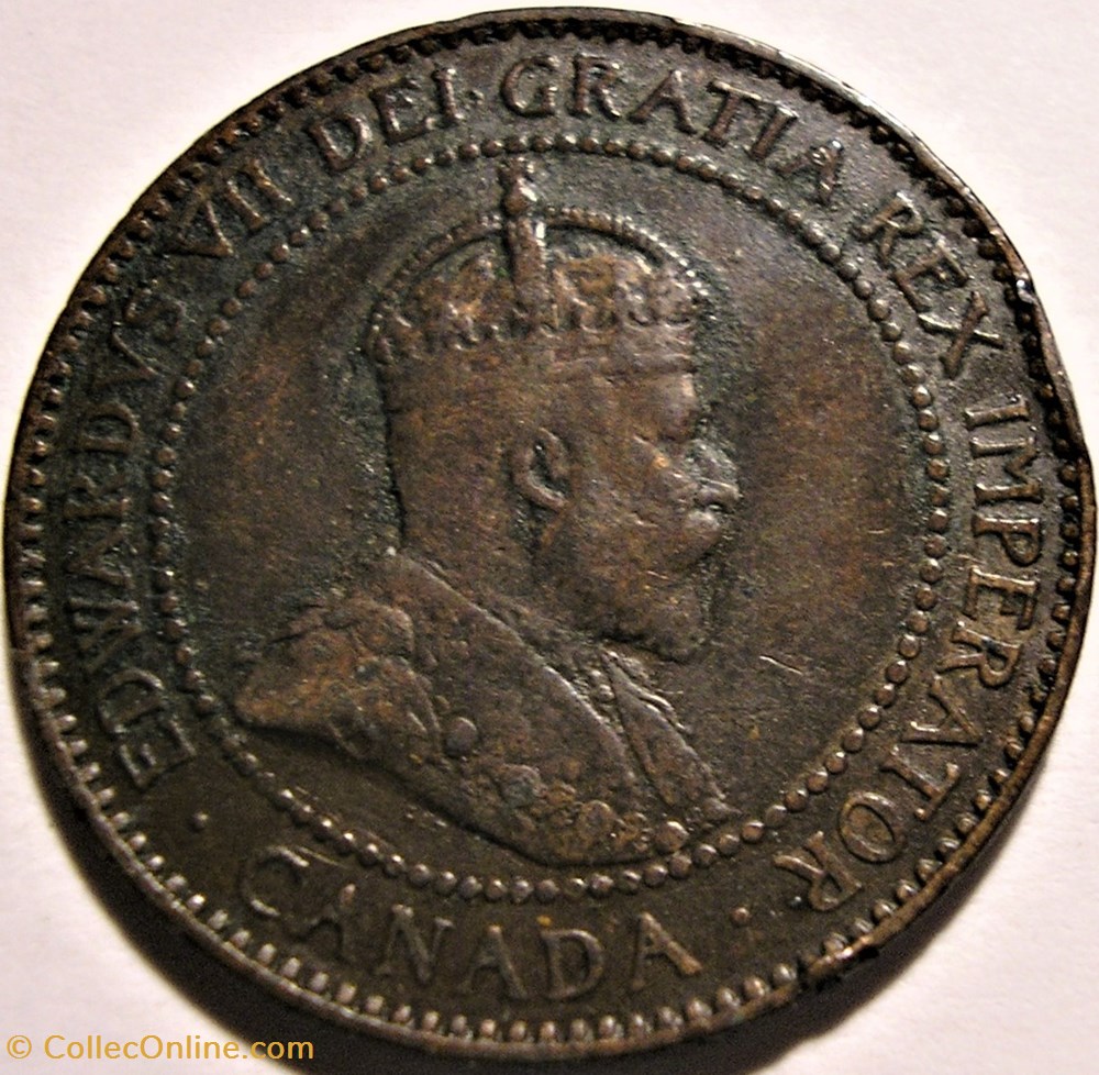 Edward VII - 1 Cent 1907 monnaies monde canada edward vii 1 cent 1907