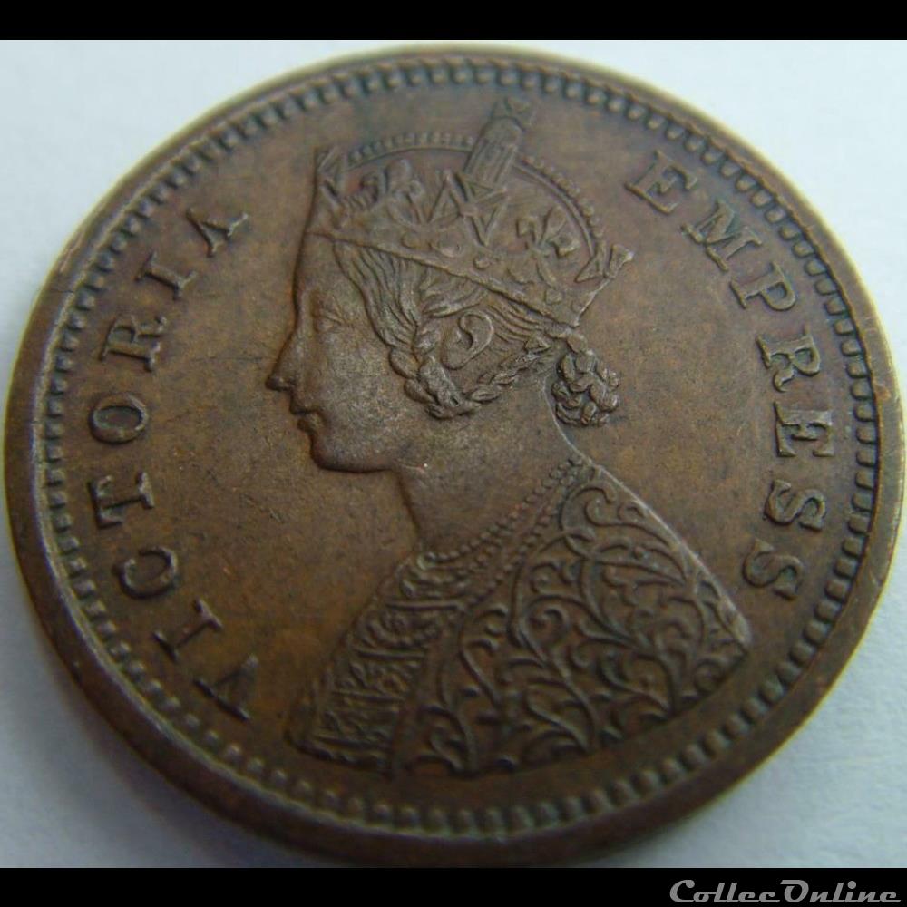 monnaie monde inde victoria 1 12 anna 1886 bombay british india