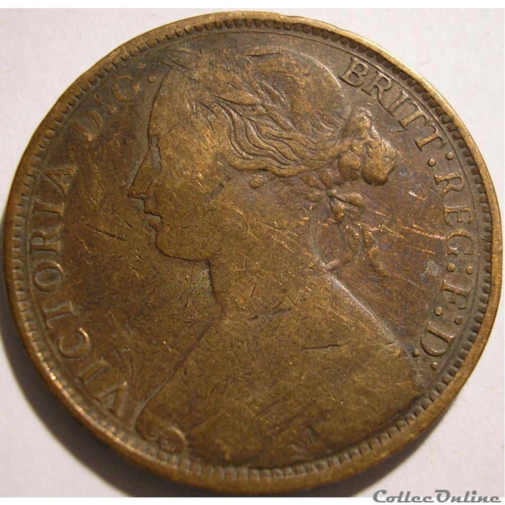 Victoria - One Penny 1874 H - Kingdom of Great Britain monnaies monde royaume uni victoria one penny 1874 h kingdom of great britain