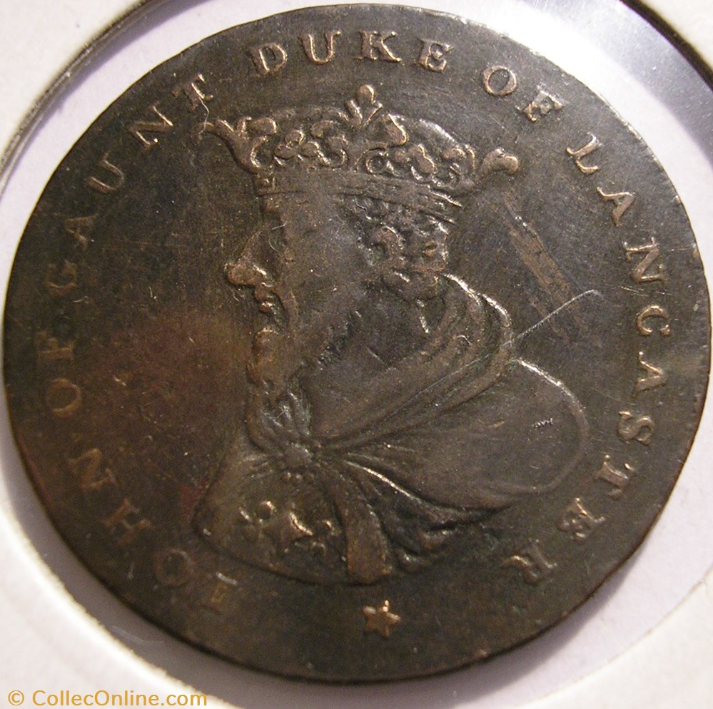 1792 Lancaster - HalfPenny - John of Gaunt monnaies monde royaume uni 1792 lancaster halfpenny john of gaunt