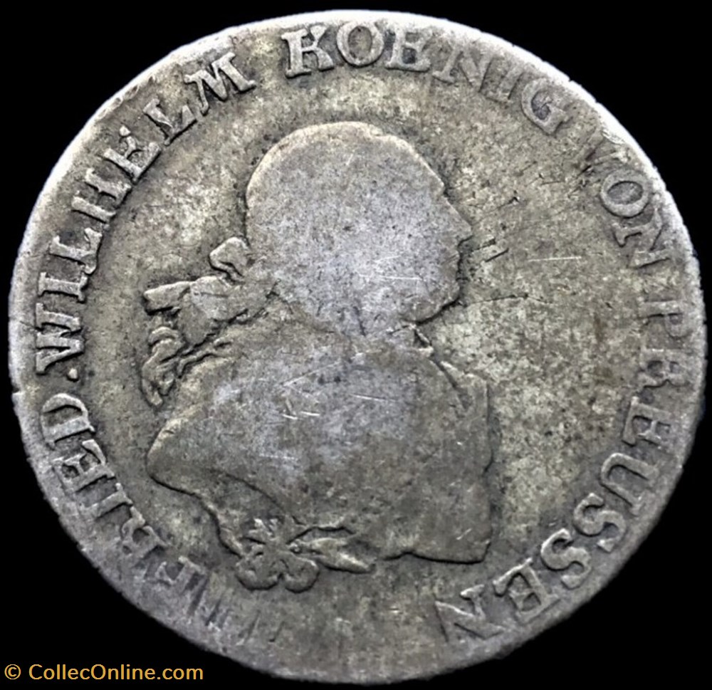 monnaies europe medievale saint empire romain germanique friedrich wilhelm ii 1 3 thaler 1788 konigsberg kingdom of prussia