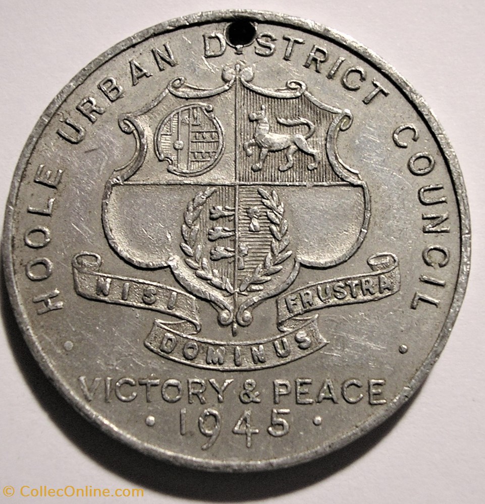 medaille royaume uni george vi elizabeth 1945 victory peace token