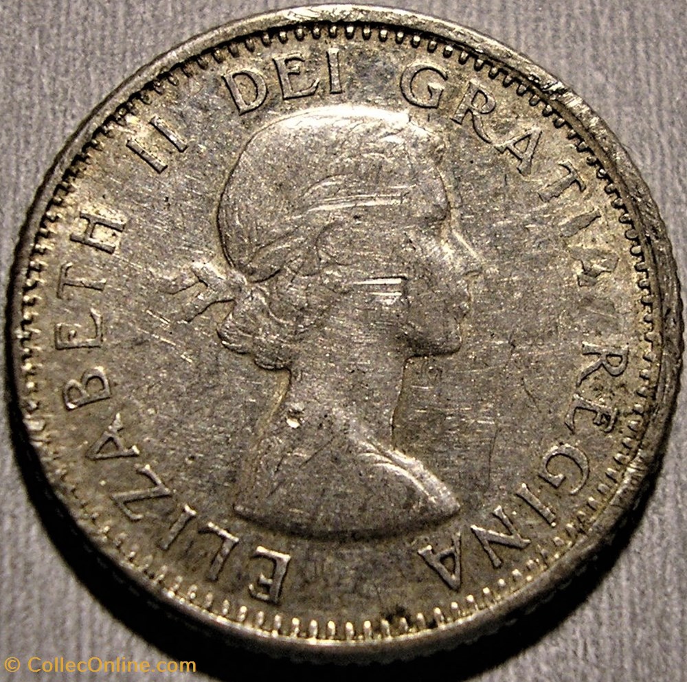 Elizabeth II - 10 Cents 1962 monnaie monde canadum elizabeth ii 10 cents 1962