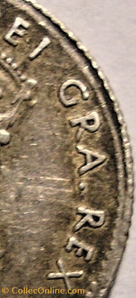 George VI - 5 Cents 1941C Newfoundland (ex.3) error 3 monnaie monde canadum george vi 5 cents 1941c newfoundland ex 3 error