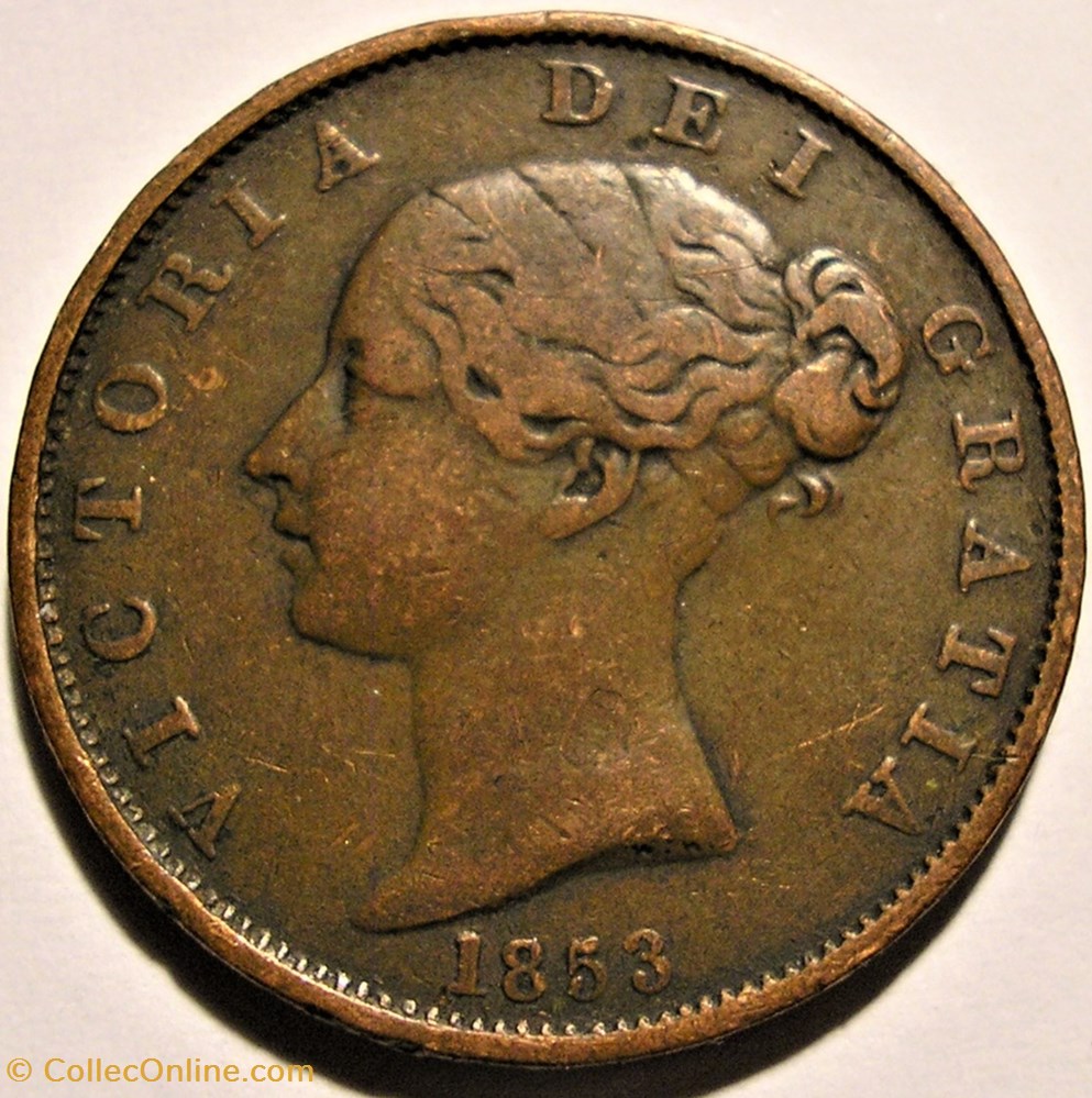 Victoria - HalfPenny 1853/2 - Kingdom of Great Britain monnaie monde royaume uni victoria halfpenny 1853 2 kingdom of great britain