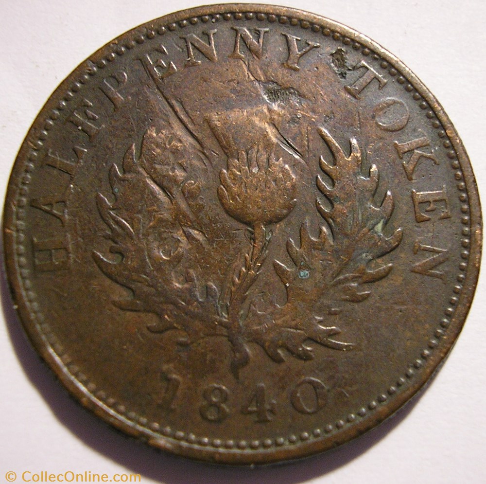 Victoria - HalfPenny 1840 - Nova Scotia monnaies monde canada victoria halfpenny 1840 nova scotia