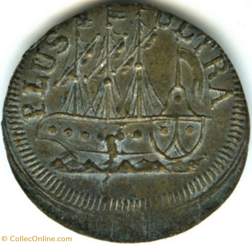 monnaies jetons mereaux counter token to ship plus ultra lauer nuremberg 19th