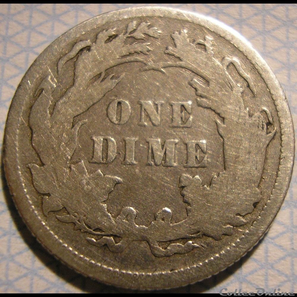 1878 Dime / 10 Cents monnaie monde etat uni 1878 dime 10 cents