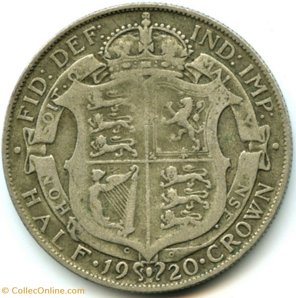 George V - Half Crown 1920 - Great Britain (ex.2) 3 monnaies monde royaume uni george v half crown 1920 great britain ex 2