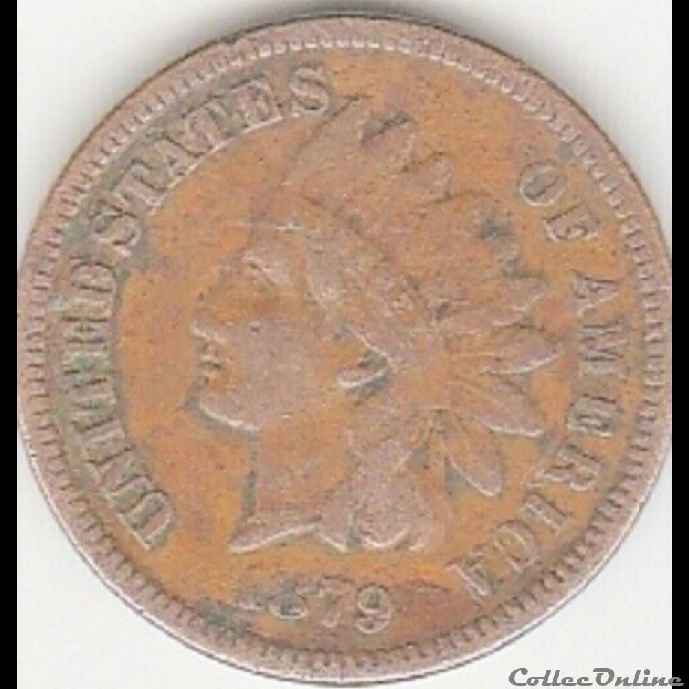 1879 One Cent (ex.2) monnaie monde etat uni 1879 one cent ex 2