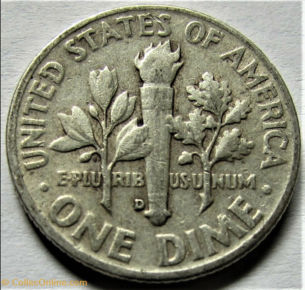 1953 Denver Dime monnaies monde etats unis 1953 denver dime