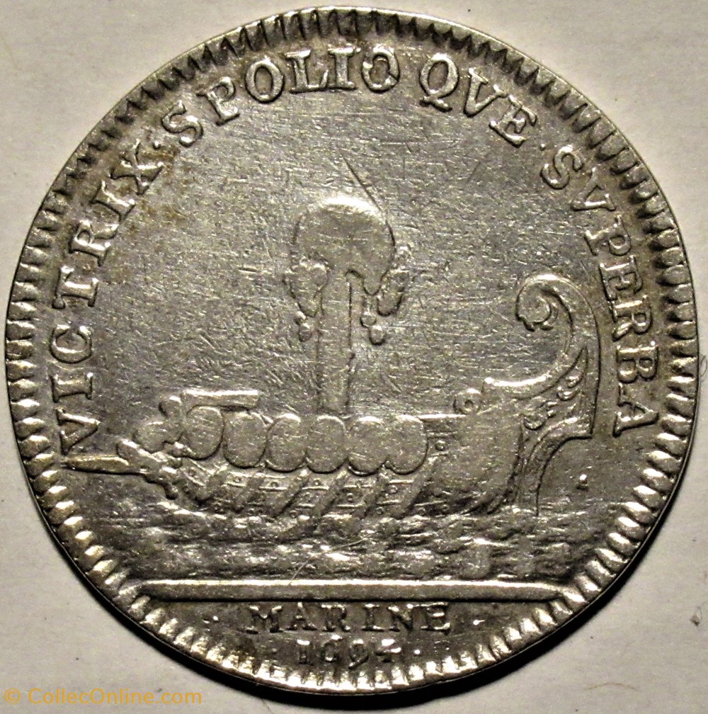 Louis-Alexandre de Bourbon - 1694, Jeton de la Marine Royale monnaies paranumismatique jetons poids louis alexandre de bourbon 1694 jeton de la marine royale