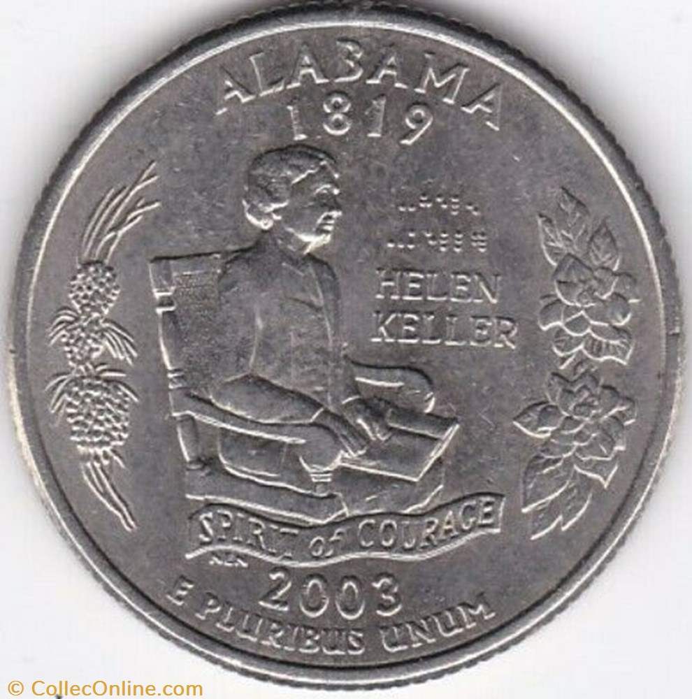 2003 D Quarter Dollar - Alabama State monnaie monde etat uni 2003 d quarter dollar alabama state