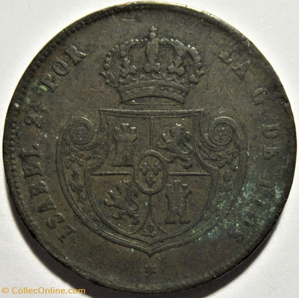1848 Madrid - 1/2 Real - Isabel II España 2 monnaies monde espagne 1848 madrid 1 2 real isabel ii espana