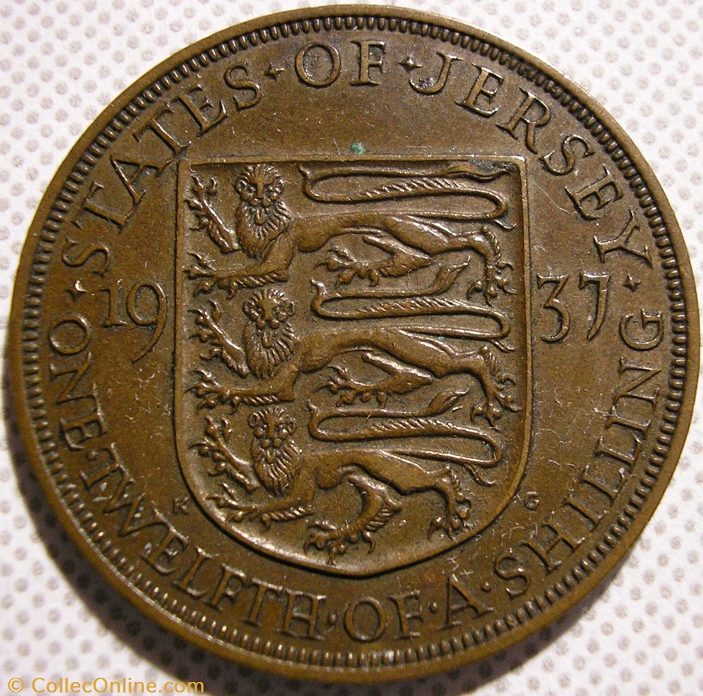George VI - 1/12 Shilling 1937 - Jersey monnaie monde george vi 1 12 shilling 1937 jersey