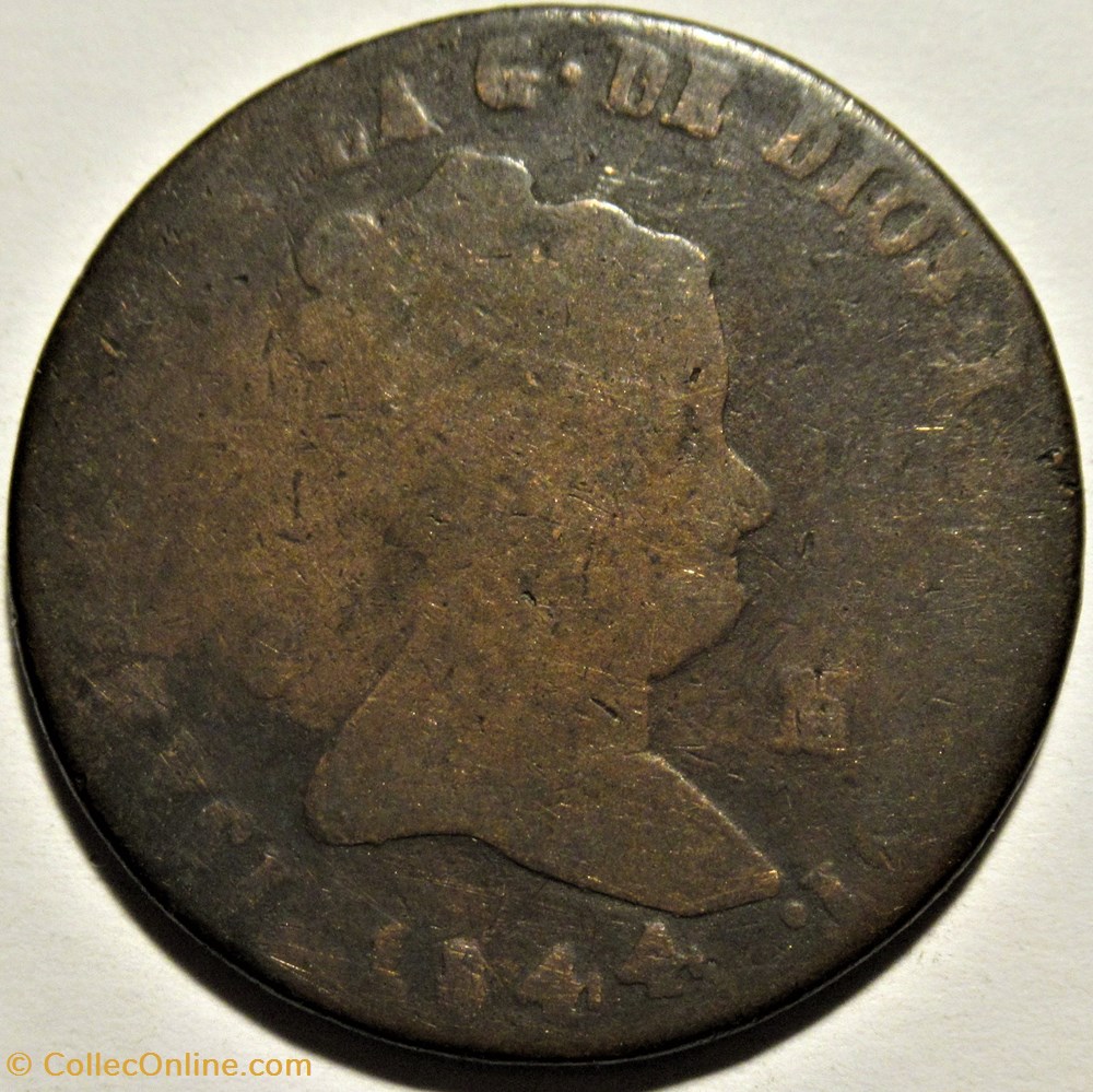 1844 Jubia, 8 Maravedis - Isabel II España 2 monnaies monde espagne 1844 jubia 8 maravedis isabel ii espana