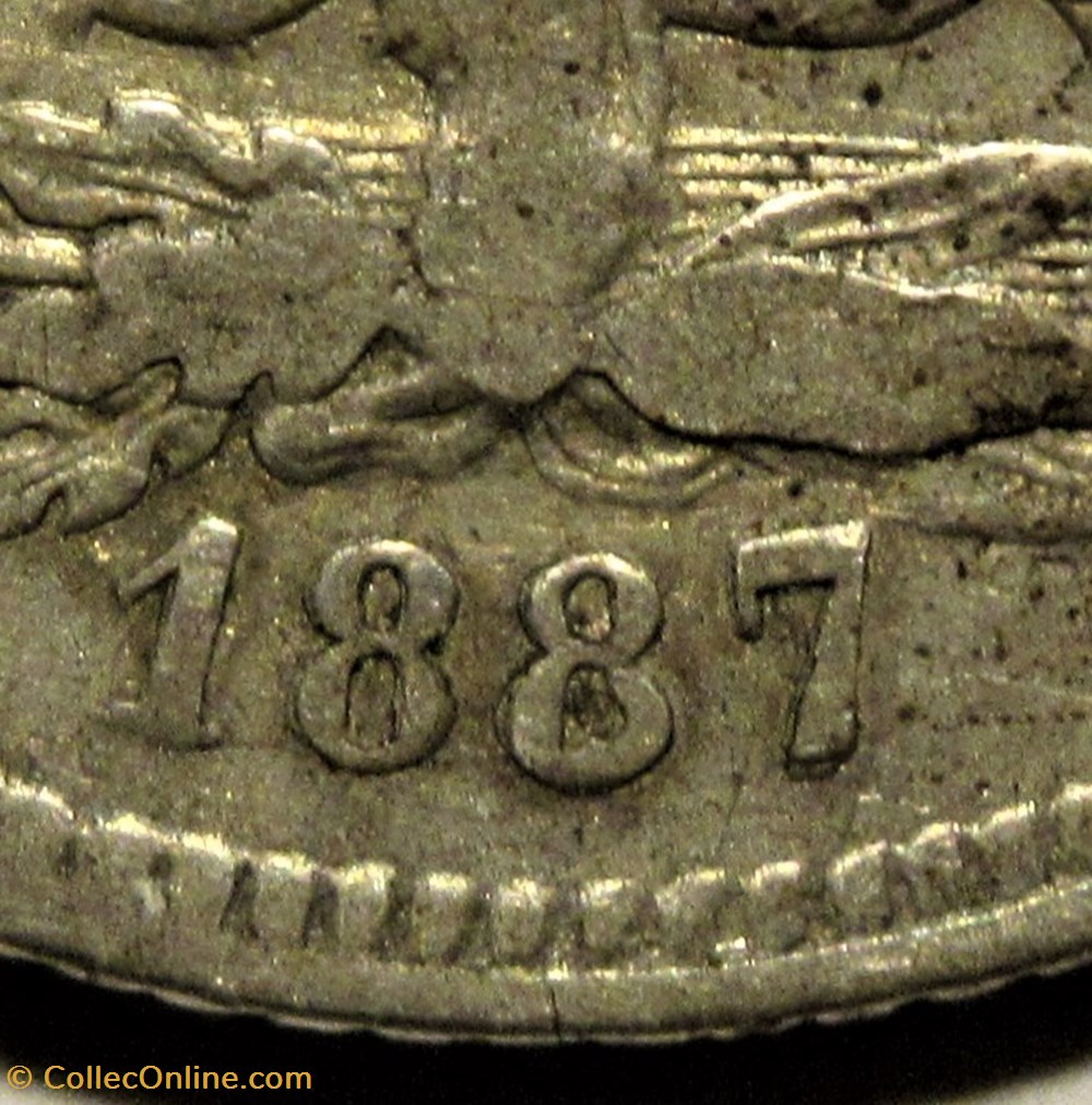 monnaies monde mexique mexico 25 centavos 1887 mo