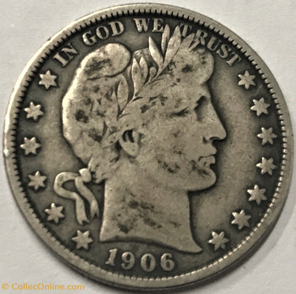 monnaies monde etats unis 1906 half dollar
