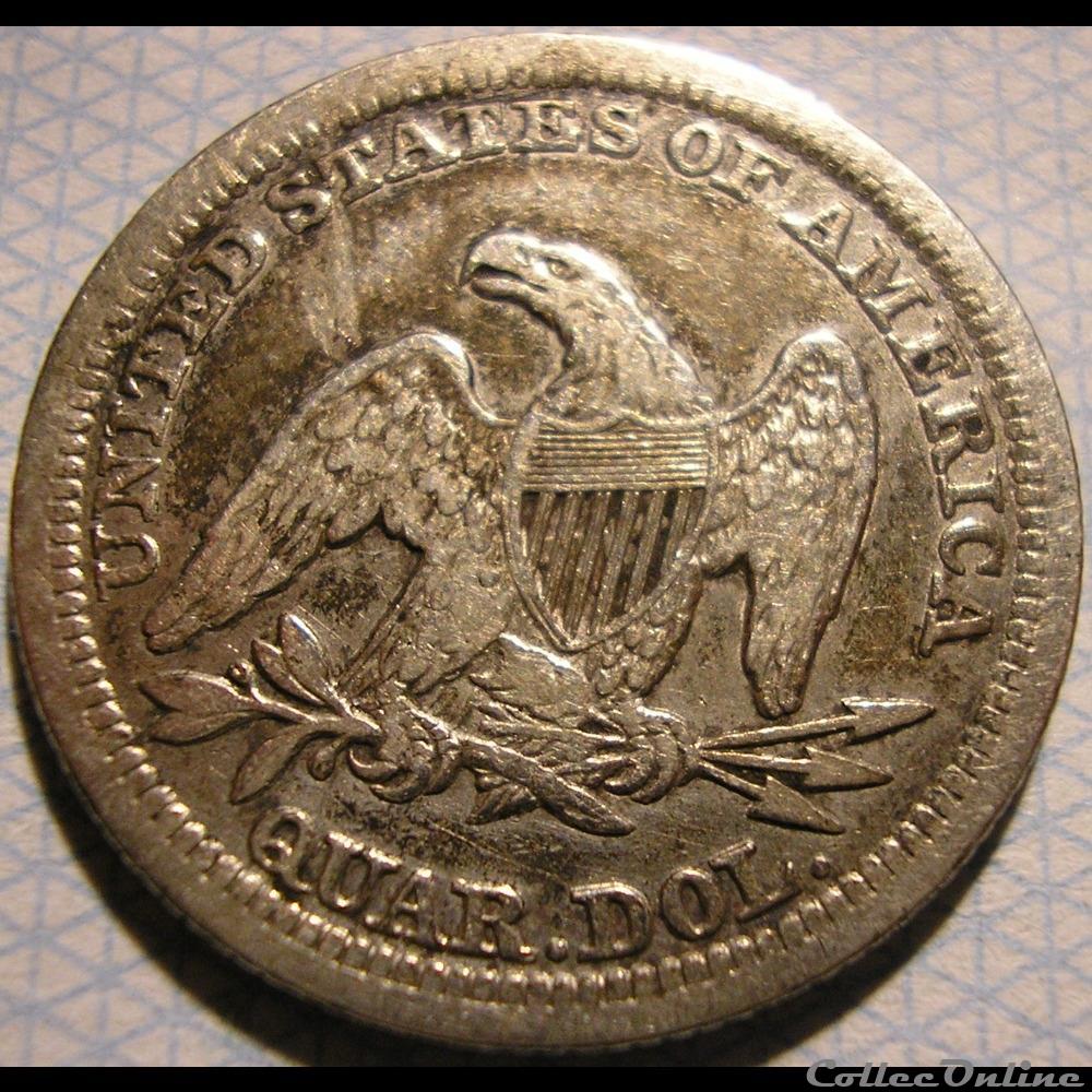 monnaie monde etat uni 1855 quarter dollar 25 cents