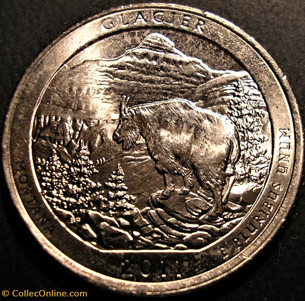 Glacier National Park - 2011 P Quarter Dollar - Montana State 3 monnaie monde etat uni glacier national park 2011 p quarter dollar montana state