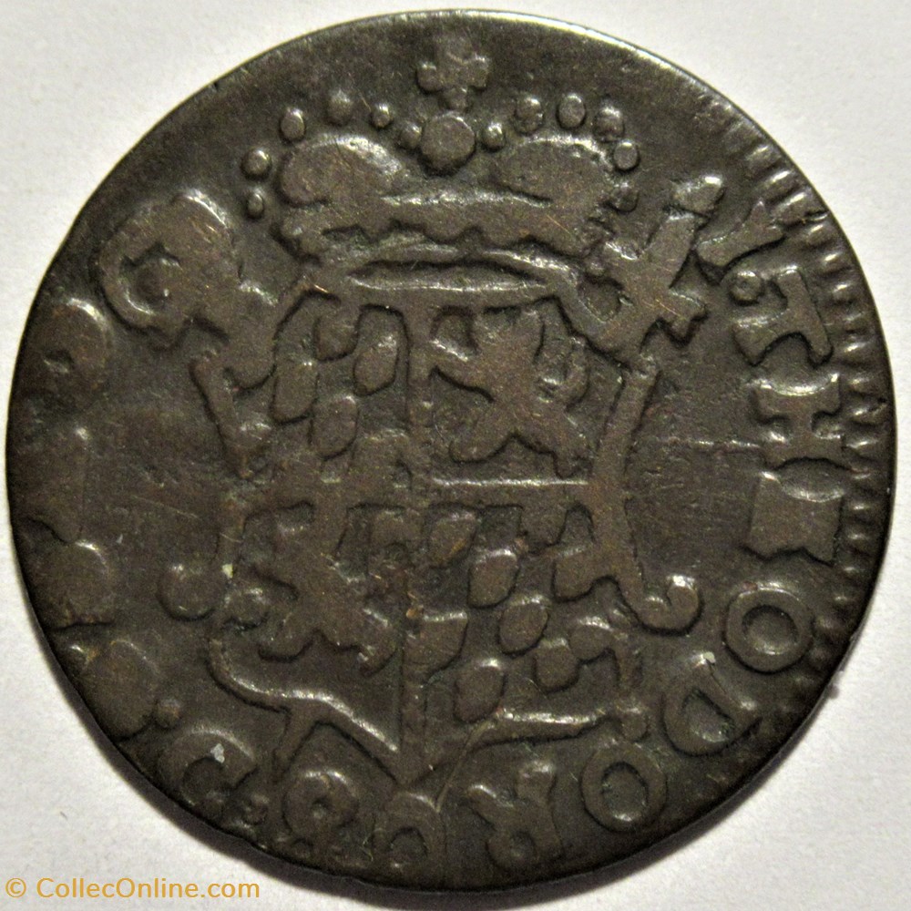 monnaies europe medievale saint empire romain germanique 1745 jean theodore de baviere 1 liard principaute de liege