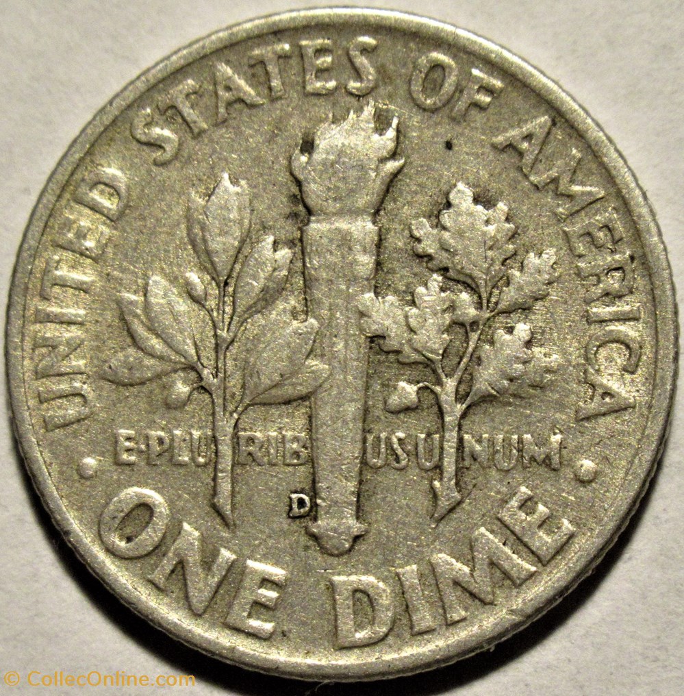 1954 Denver Dime - Repunched Mintmark 2 monnaies monde etats unis 1954 denver dime repunched mintmark