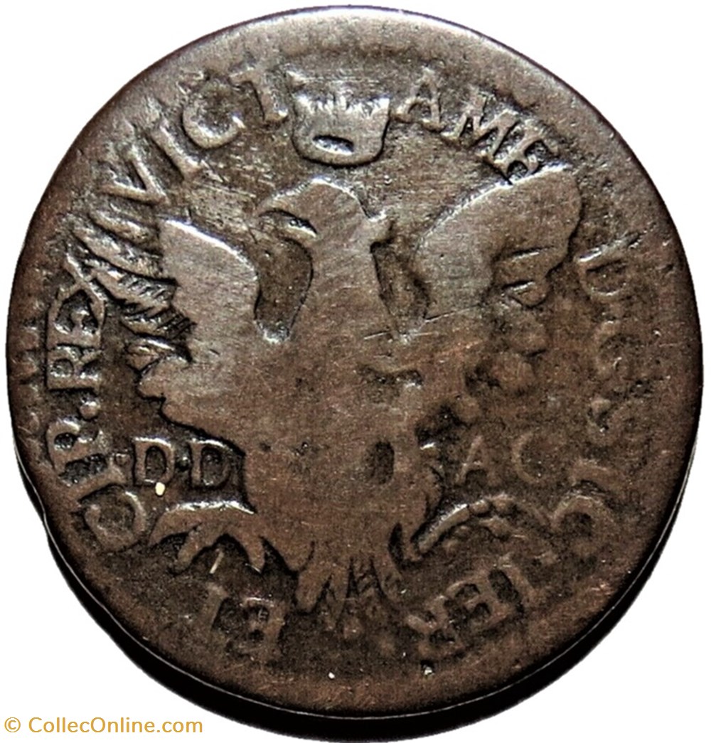 1714 Regno de Sicilia, 1 Grano - Vittorio Amadeo II di Savoia monnaies europe medievale royaume sicile 1714 regno de sicilia 1 grano vittorio amadeo ii di savoia