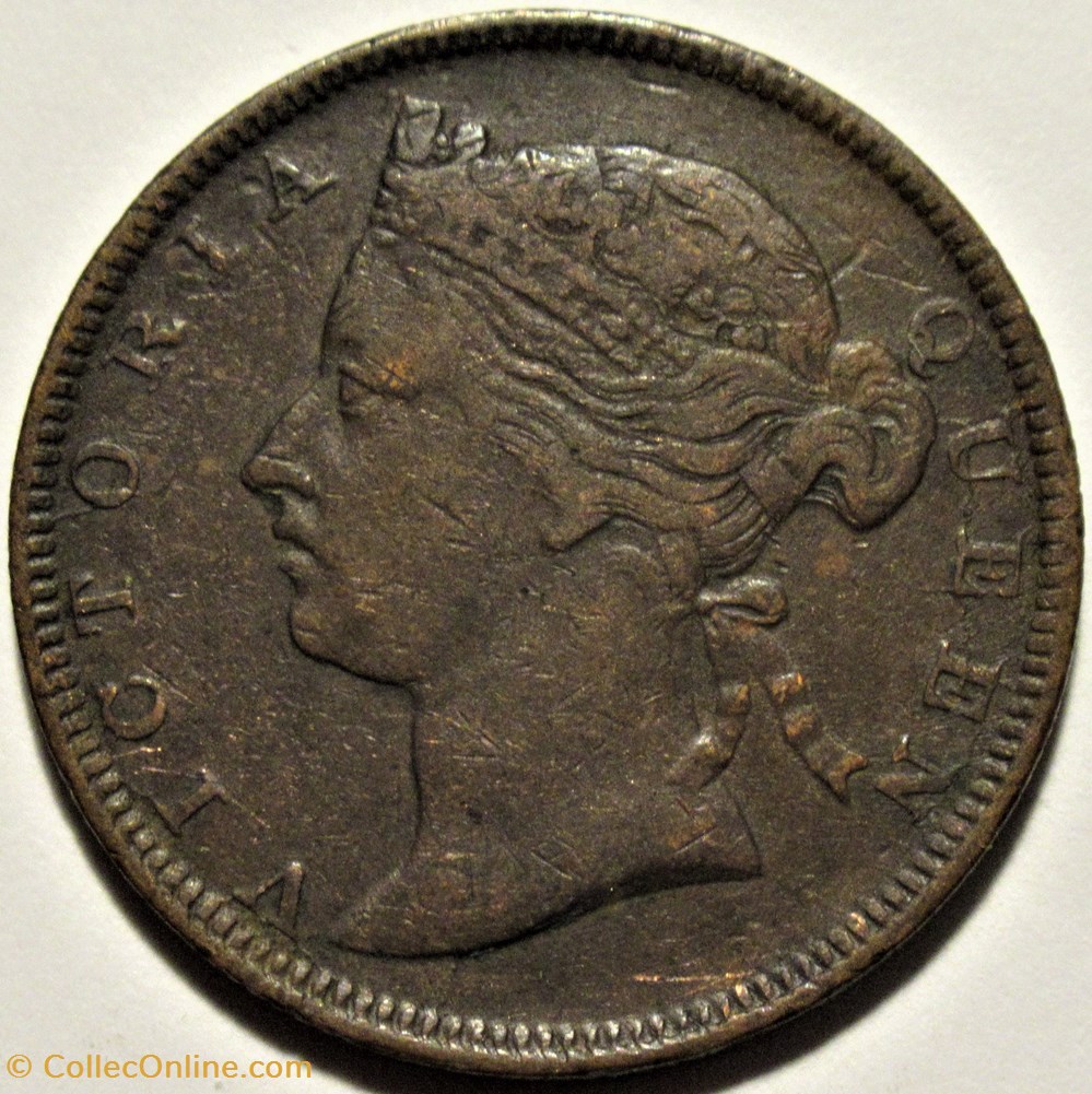 monnaies monde malaisie victoria half cent 1889 straits settlements malaysia