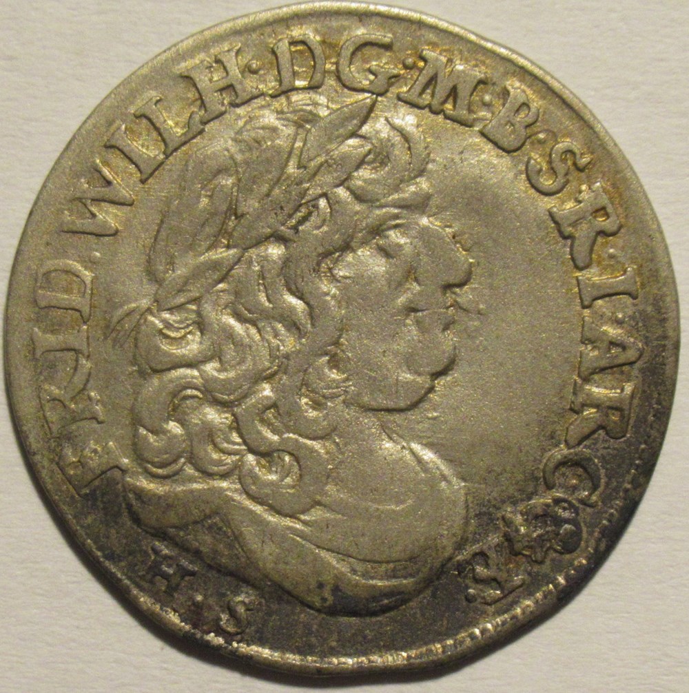 monnaies europe medievale saint empire romain germanique friedrich wilhelm 6 groscher 1684 brandenburg prussia