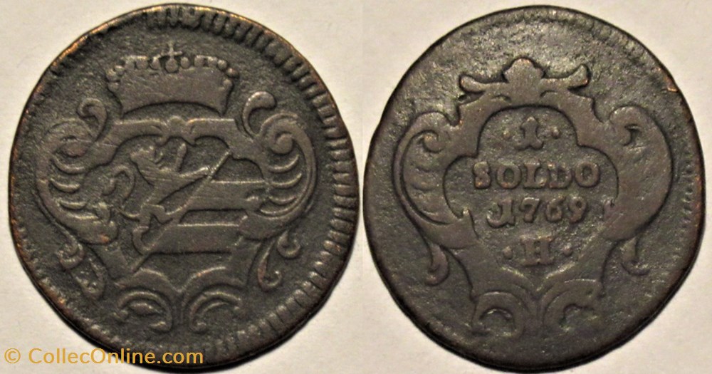 1769 Comté de Gorizia, Soldo - Marie-Thérèse d'Autriche monnaies europe medievale autre 1769 comte de gorizia soldo marie therese autriche